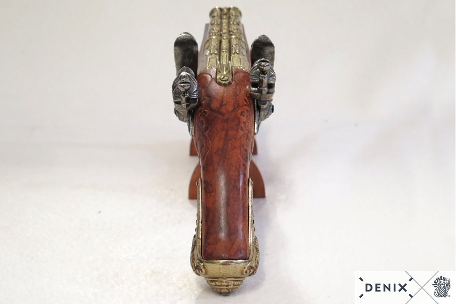 Imagen de PISTOLA DE 2 CAÑONES DE NAPOLEÓN, FRANCIA 1806 1026 parte de nuestra colección en Espadas y más, sitio oficial. Esta imagen describe  arma no funcional