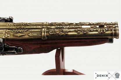 Imagen de PISTOLA DE 2 CAÑONES DE NAPOLEÓN, FRANCIA 1806 1026 parte de nuestra colección en Espadas y más, sitio oficial. Esta imagen describe  arma no funcional