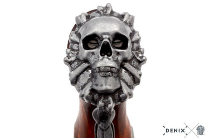 Imagen de réplica de una pistola pirata de chispa del S. XVIII.  no funcional parte de nuestra colección en Espadas y más, sitio oficial.