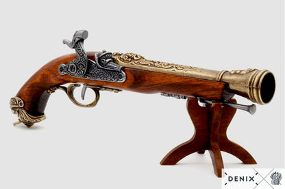 Imagen de PISTOLA DE PERCUSIÓN PIRATA, ITALIA S.XVIII 1104/L parte de nuestra colección en Espadas y más, sitio oficial.