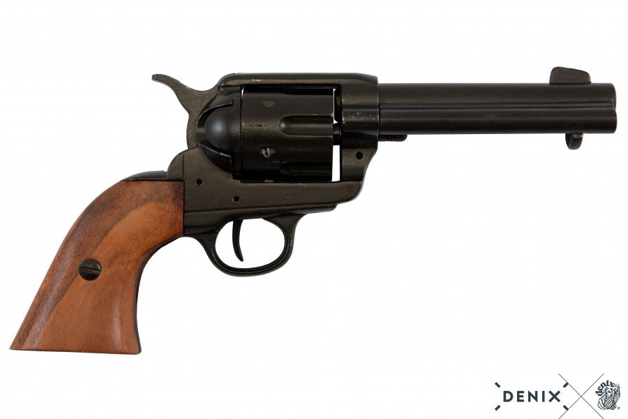 Revólver CAL.45 Peacemaker 4,75", com 6 balas, 1-1186N, réplica não funcional