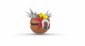 Imagen de Pokeball Artesanal Entei parte de nuestra colección en Espadas y más, sitio oficial. Esta imagen describe  pokeball
