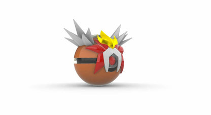 Imagen de Pokeball Artesanal Entei parte de nuestra colección en Espadas y más, sitio oficial. Esta imagen describe  pokeball