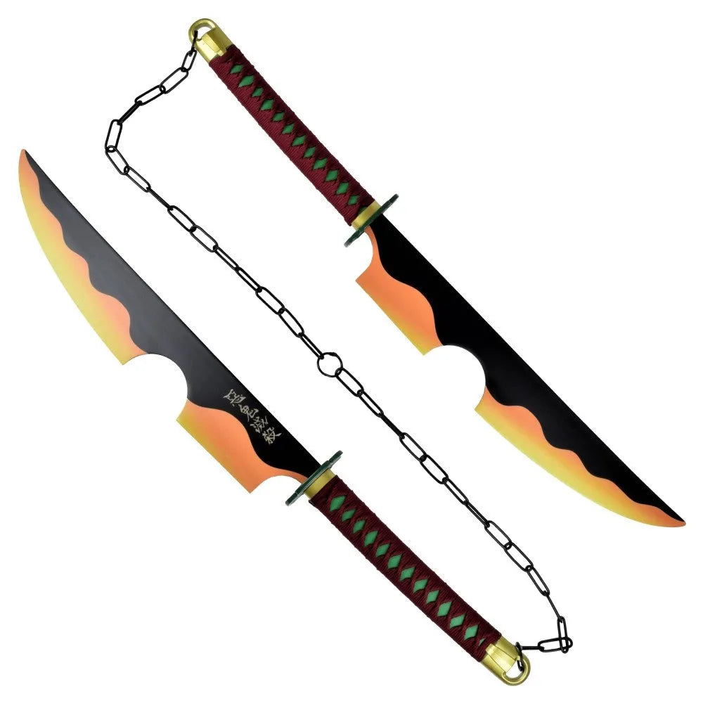 Espadas de Tengen Uzui de Kimetsu no Yaiba (Demon Slayer) con funda y cadenas como las del anime. Vendidas por Espadas y más