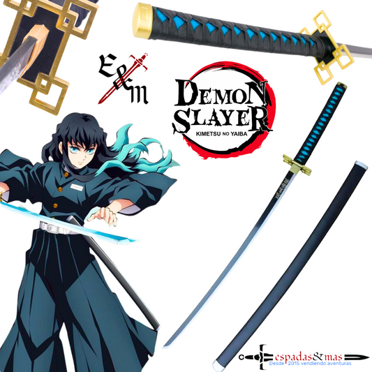 Katana de anime de Tokito Muichiro Kimetsu no Yaiba Demon Slayer. Vendida por Espadas y más