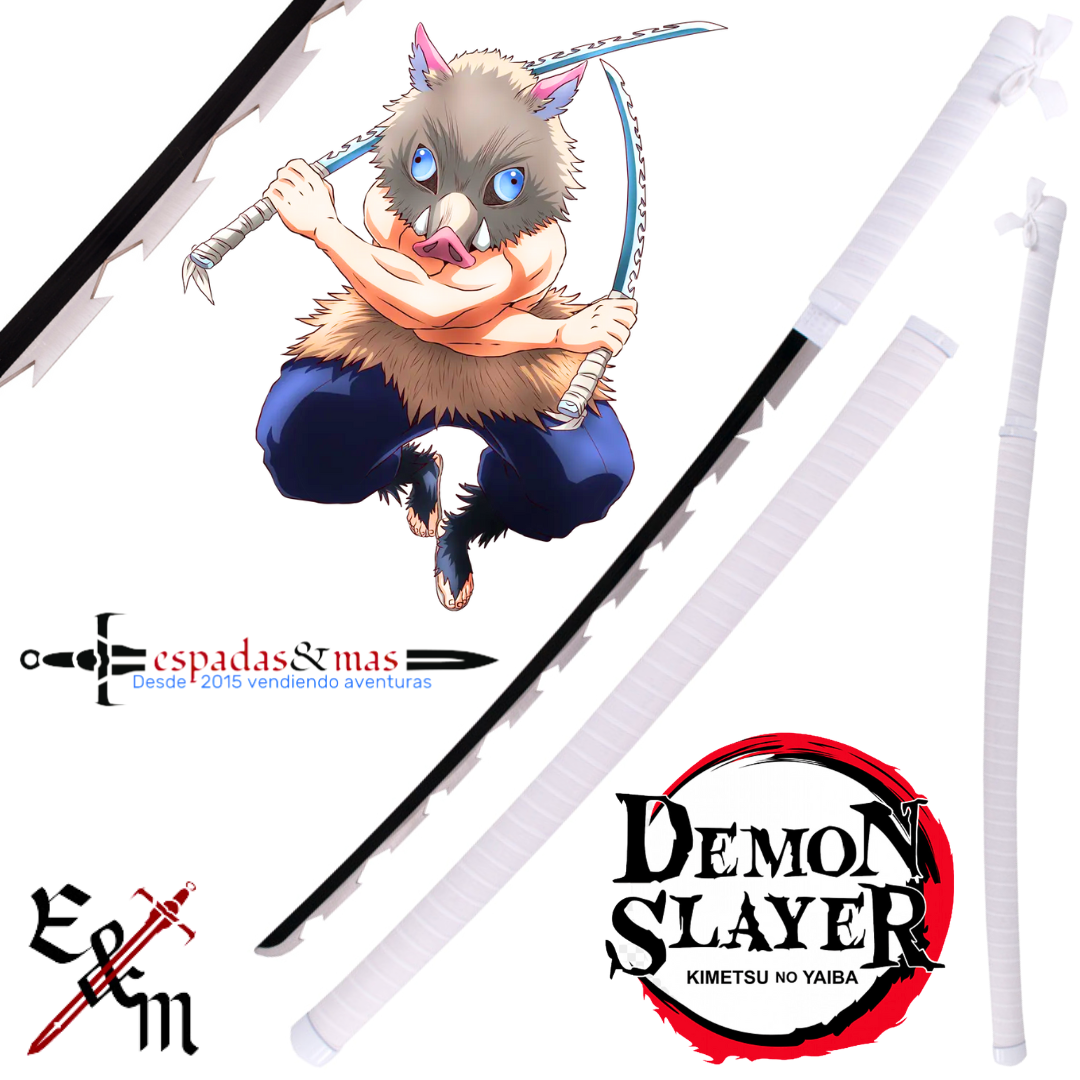 Funcional Katana Inosuke Kimetsu no Yaiba Demon Slayer 42003