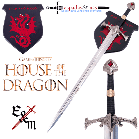 Espada Fuego oscuro o Black fire de Aegon Targaryen o Aegon el conquistador House of Dragon - Espadas y Más