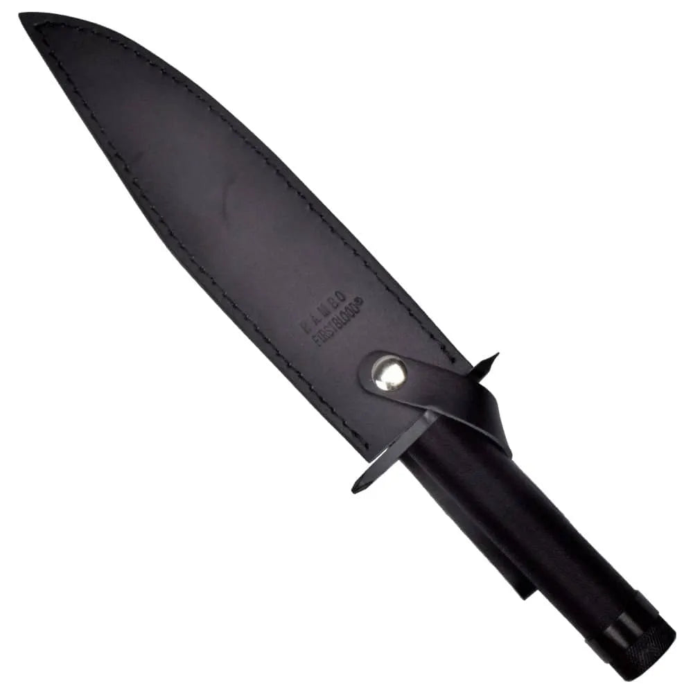 Vaina de cuero y yeso con lazo para cinturón largo del Cuchillo réplica del cuchillo de la Película Rambo. Vendido por Espadas y más