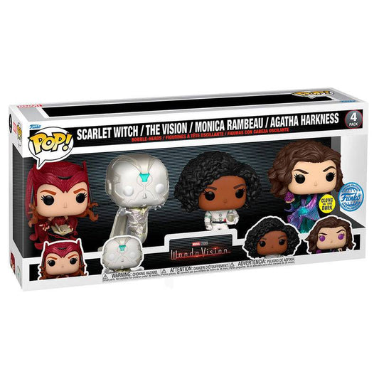 Imagen de Blister 4 Figuras Pop Marvel Wandavision Exclusive parte de nuestra colección en Espadas y más, sitio oficial.