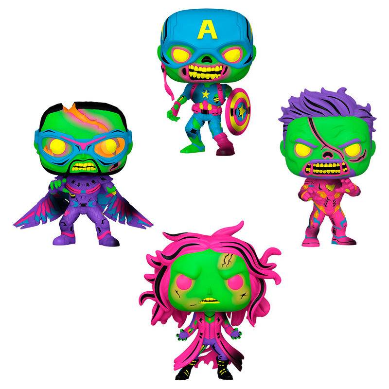 Imagen de Blister 4 Figuras Pop Marvel What If...? Exclusive parte de nuestra colección en Espadas y más, sitio oficial.