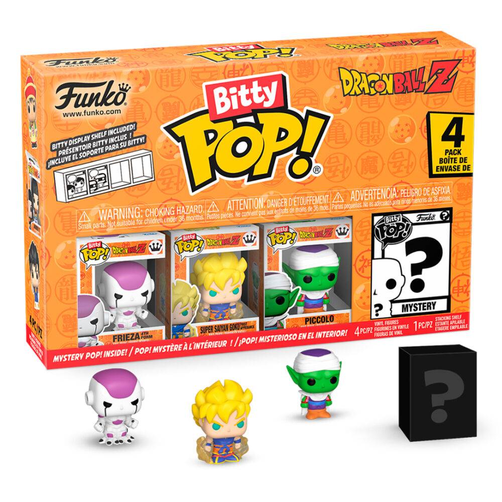 Imagen de Blister 4 Figuras Bitty Pop Dragon Ball Z Kid Buu parte de nuestra colección en Espadas y más, sitio oficial.
