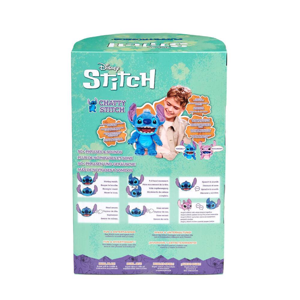 Imagen de Peluche Electronico Stitch Disney parte de nuestra colección en Espadas y más, sitio oficial.