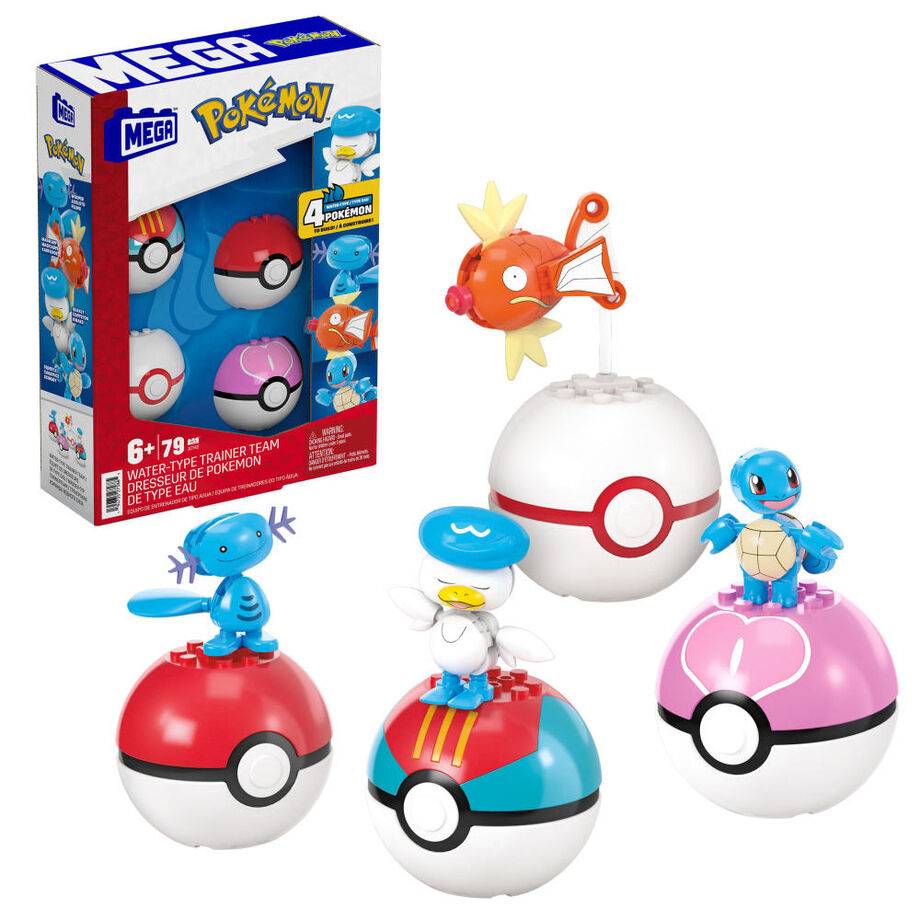 Imagen de Mega Construx Equipo De Entrenador De Agua Pokemon parte de nuestra colección en Espadas y más, sitio oficial.