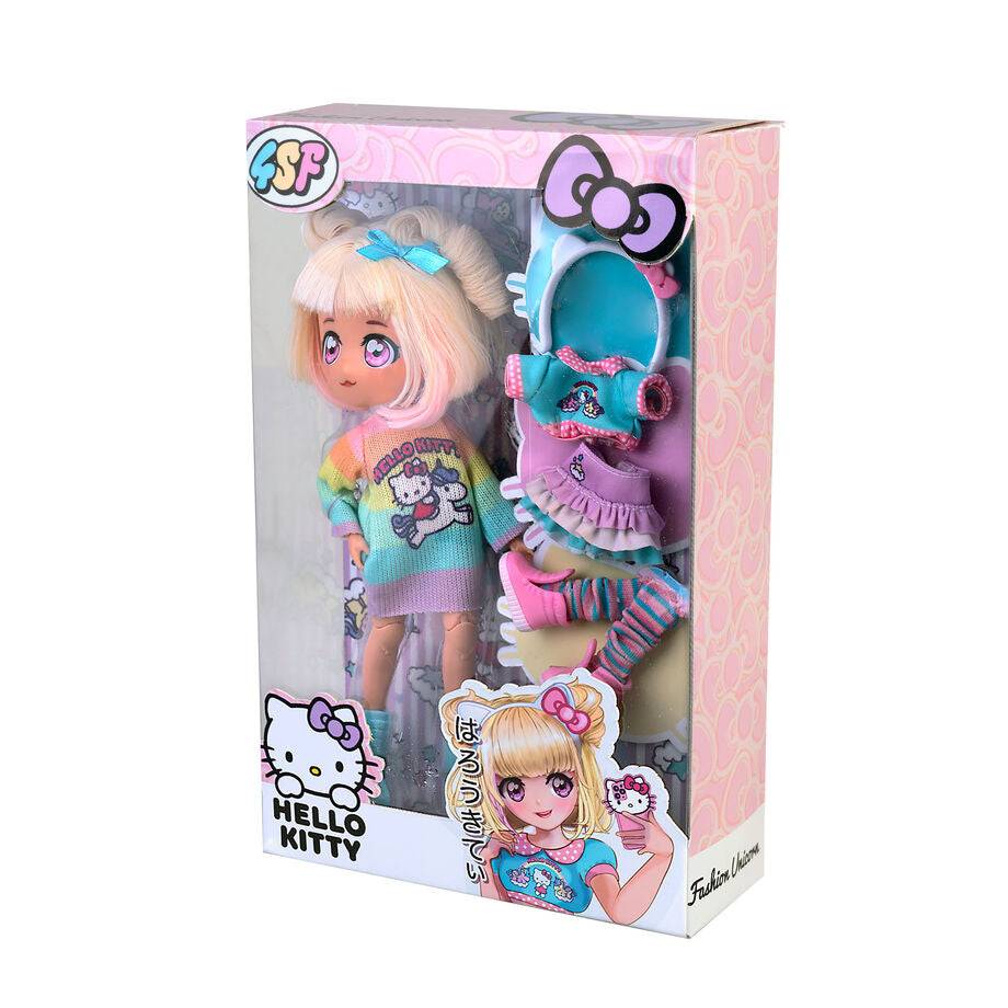 Imagen de Muñeca Manga Fashion Unicorns Hello Kitty parte de nuestra colección en Espadas y más, sitio oficial.