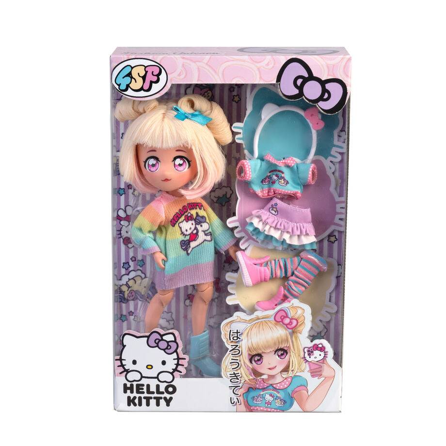Imagen de Muñeca Manga Fashion Unicorns Hello Kitty parte de nuestra colección en Espadas y más, sitio oficial.