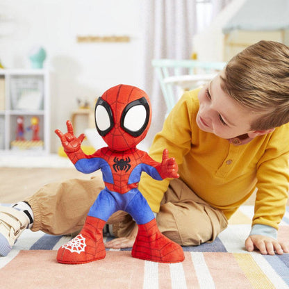 Imagen de Muñeco Peluche Spidey Baila Y Gatea Spidey And His Amazing Friends Marvel parte de nuestra colección en Espadas y más, sitio oficial.