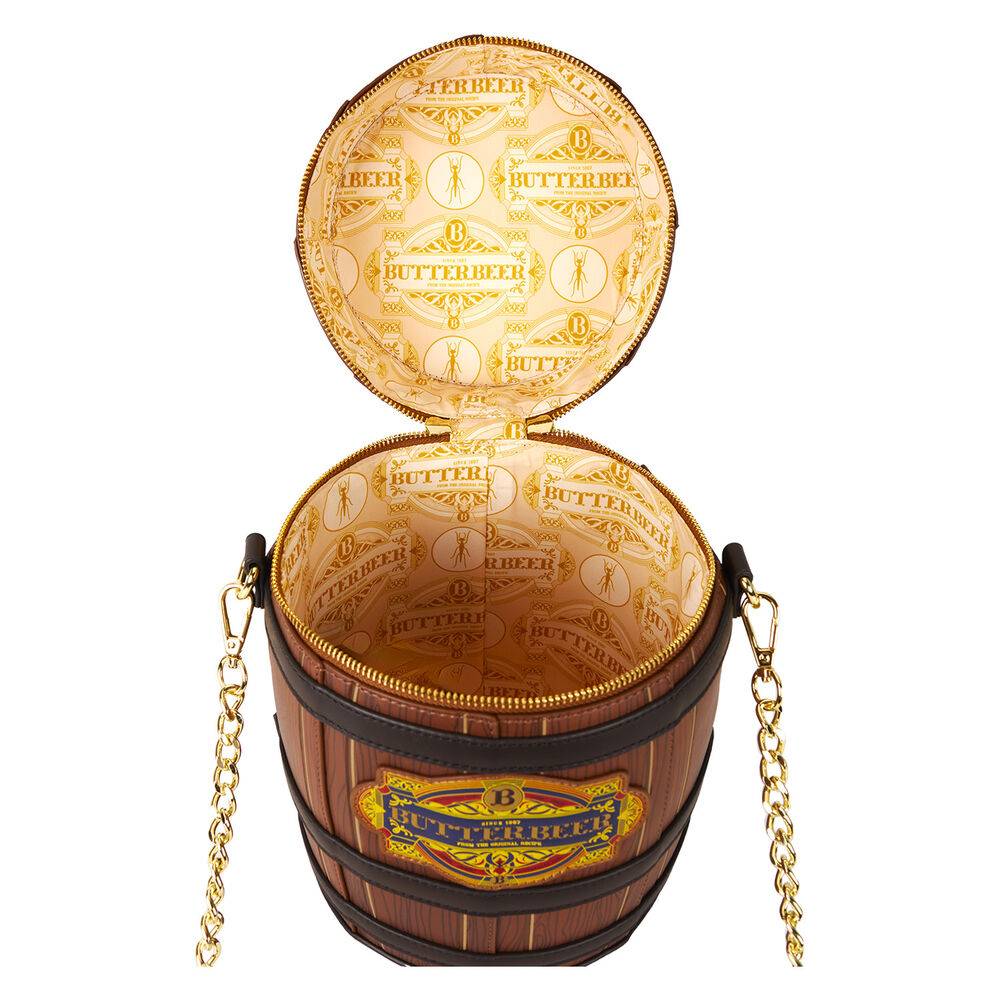 Imagen de Bolso Bandolera Butterbeer Harry Potter Loungefly parte de nuestra colección en Espadas y más, sitio oficial.