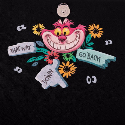 Imagen de Bolso Bandolera Gato Cheshire Alicia En El Pais De Las Maravillas Disney parte de nuestra colección en Espadas y más, sitio oficial.