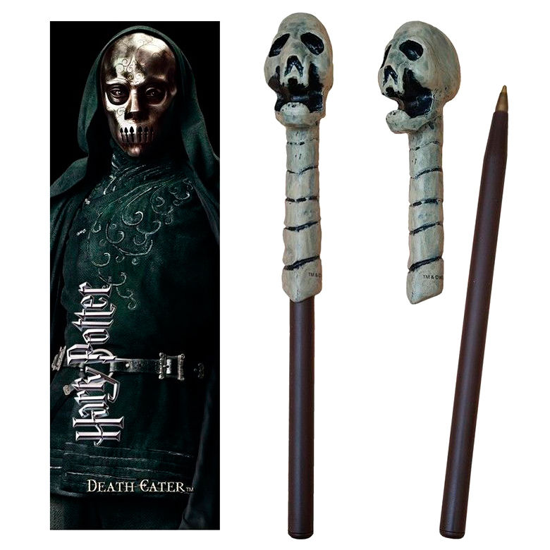 Imagen 1 de Varita Boligrafo Y Marcapaginas Death Eater Skull Harry Potter