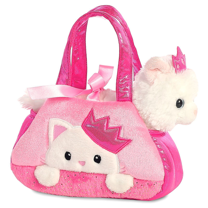 Imagen 1 de Peluche Bolso Fancy Pal Gato Rosa 21Cm