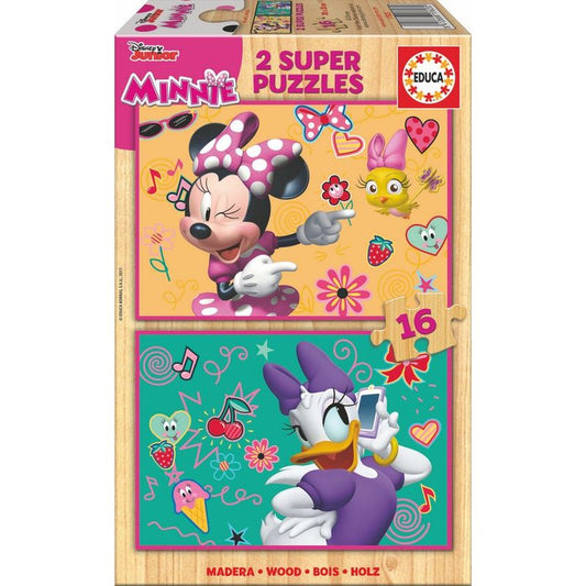 Imagen 1 de Puzzle Minnie And The Happy Helpers Disney Madera 2X16pzs