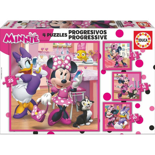 Imagen 1 de Puzzle Progresivo Minnie And The Happy Helpers Disney 12-16-20-25Pzs