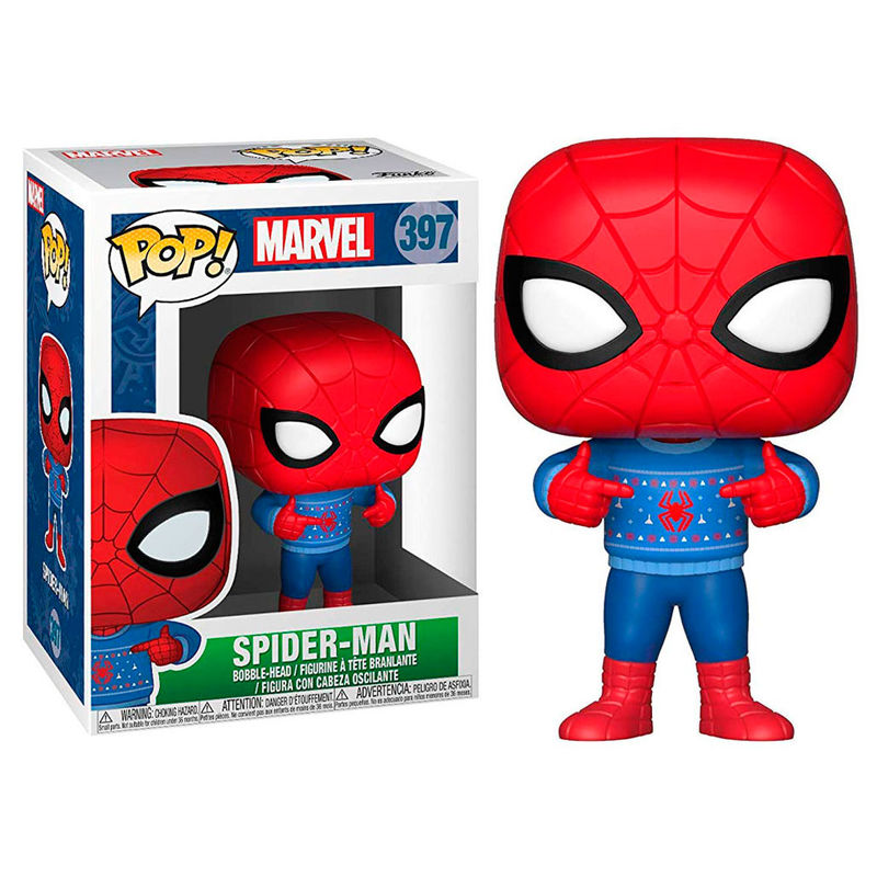 Imagen 2 de Figura Pop Marvel Holiday Spider-Man With Ugly Sweater