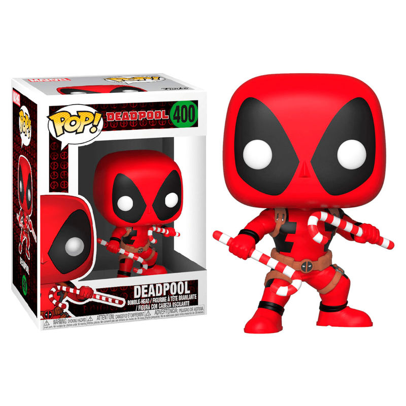 Imagen 1 de Figura Pop Marvel Holiday Deadpool With Candy Canes