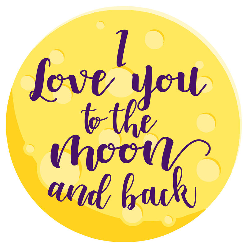 Imagen 1 de Toalla Redonda I Love You To The Moon And Back Microfibra