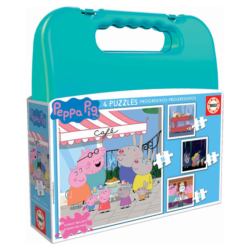 Imagen 1 de Puzzle Progresivo Peppa Pig 6-9-12-16Pzs