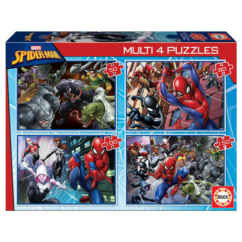 Imagen 1 de Puzzle Multi Spiderman Marvel 50-80-100-150Pzs