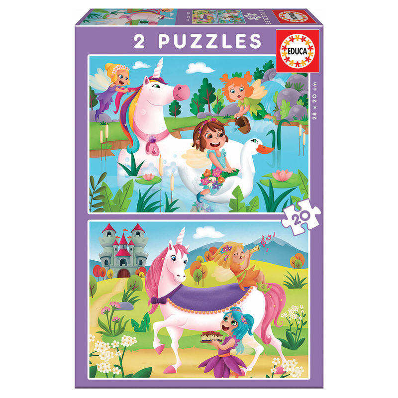 Imagen 1 de Puzzle Unicornios Y Hadas 2X20pzs