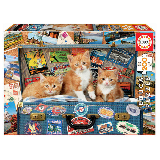 Imagen 1 de Puzzle Gatitos Viajeros 200Pzs