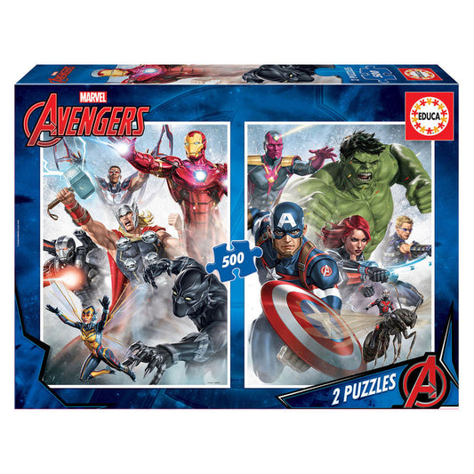 Imagen 1 de Puzzle Los Vengadores Avengers Marvel 2X500pzs