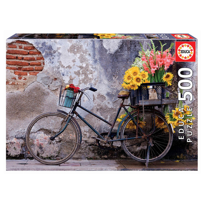 Imagen 1 de Puzzle Bicicleta Con Flores 500Pzs