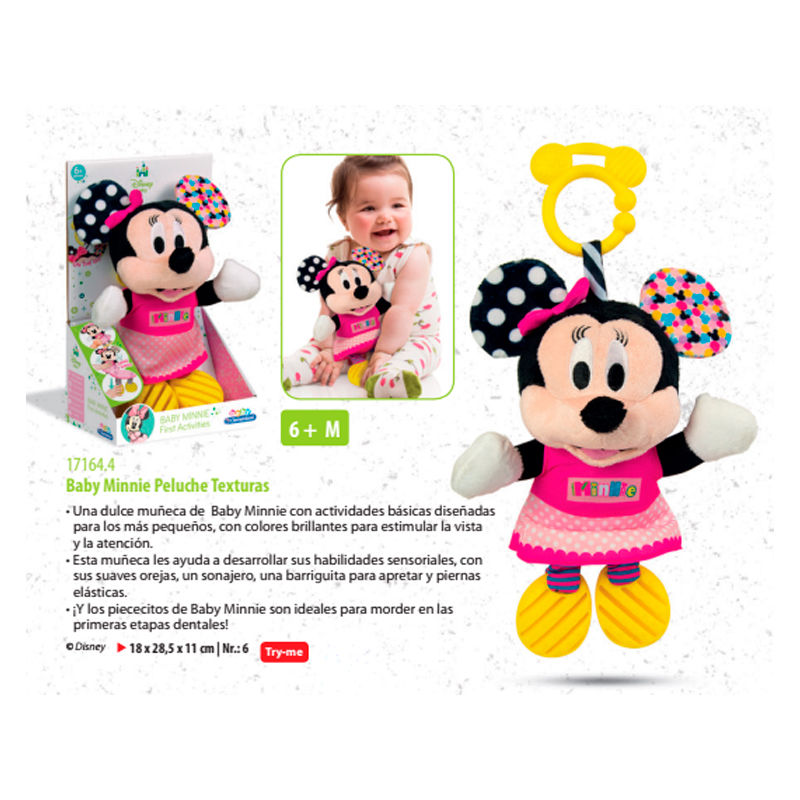 Imagen 1 de Peluche Texturas Baby Minnie Disney