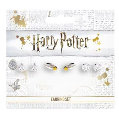 Imagen 5 - Set Pendientes Deathly Hallows Golden Snitch Platform Harry Potter
