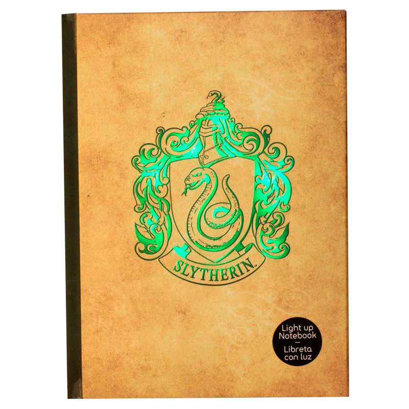 Imagen 2 - Cuaderno Slytherin Harry Potter Con Luz