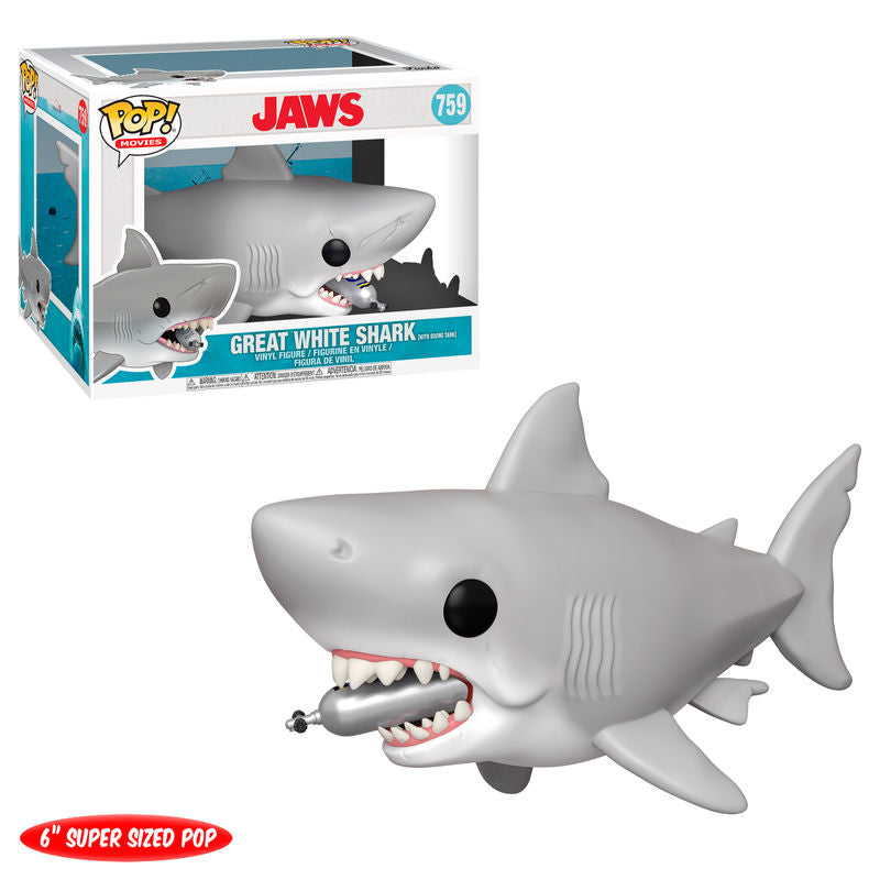 Imagen de Figura Pop Tiburon Diving Tank 15Cm parte de nuestra colección en Espadas y más, sitio oficial.