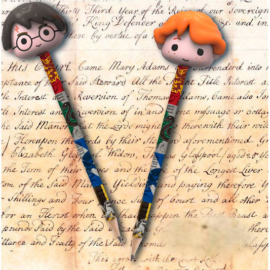 Imagen de Blister 2 Lapices Con Goma 3D Harry Potter parte de nuestra colección en Espadas y más, sitio oficial.