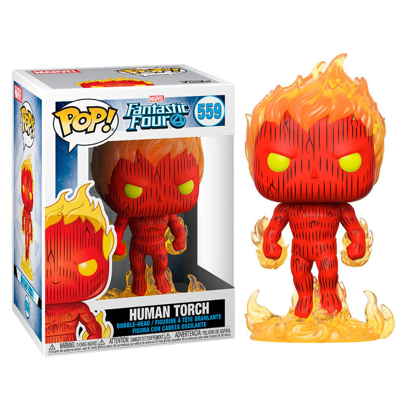 Imagen 1 - Figura Pop Marvel Los 4 Fantasticos La Antorcha Humana