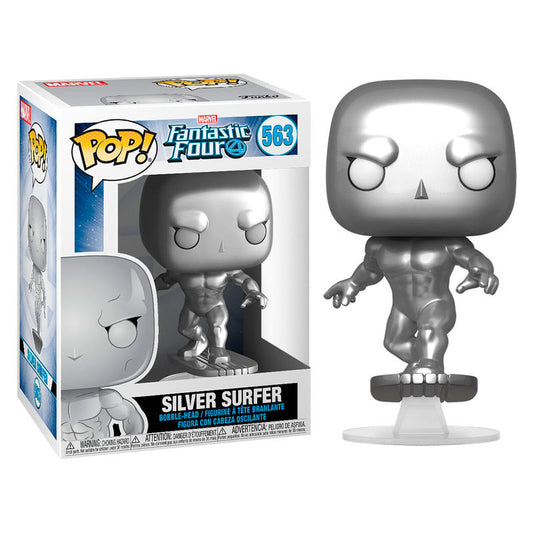 Imagen de Figura Pop Marvel Los 4 Fantasticos Silver Surfer parte de nuestra colección en Espadas y más, sitio oficial.