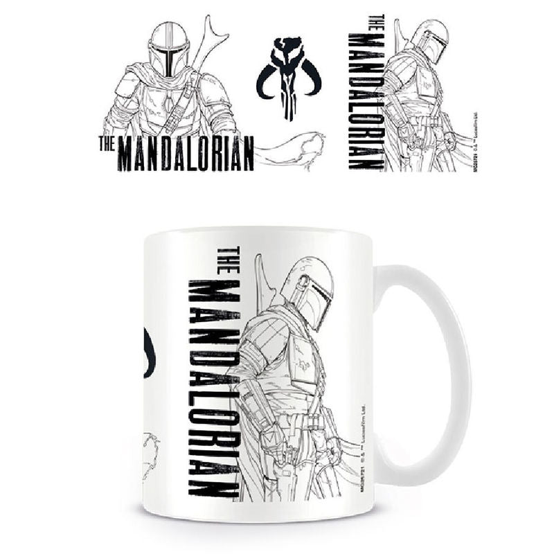 Imagen de Taza Line Art The Mandalorian Star Wars parte de nuestra colección en Espadas y más, sitio oficial.