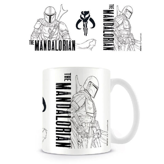 Imagen de Taza Line Art The Mandalorian Star Wars parte de nuestra colección en Espadas y más, sitio oficial.