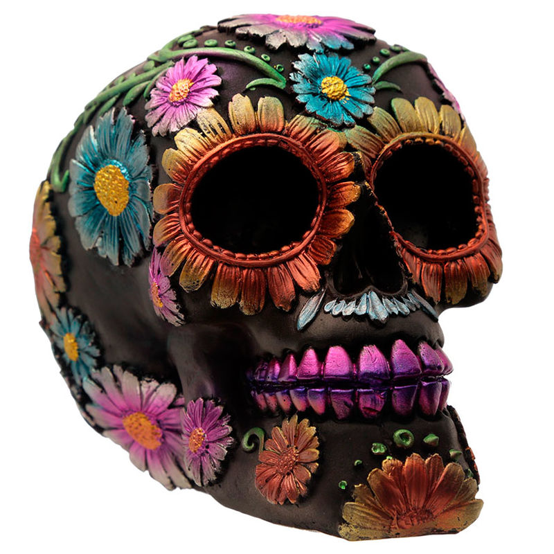 Imagen 5 de Figura Calavera Dia De Los Muertos Floral Surtido