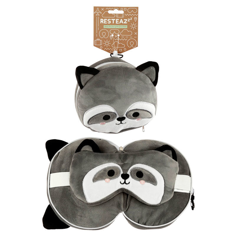 Imagen 1 de Almohada Viaje Antifaz Mapache Relaxeazzz