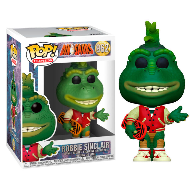 Imagen de Figura Pop Dinosaurs Robbie Sinclair parte de nuestra colección en Espadas y más, sitio oficial.