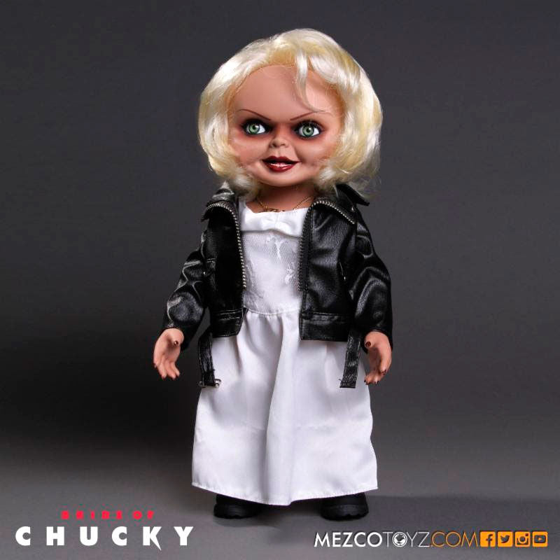 Imagen de Figura Tiffany La Novia De Chucky Parlante 38Cm parte de nuestra colección en Espadas y más, sitio oficial.