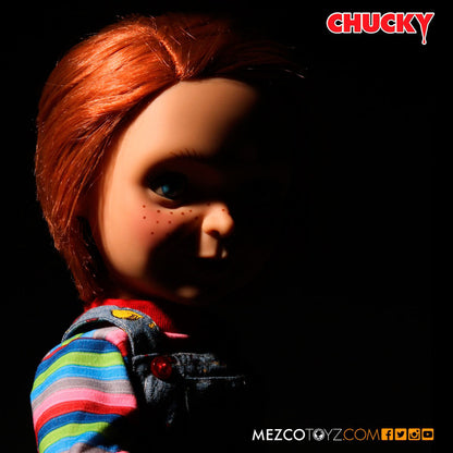 Imagen de Figura Articulada Parlante Muñeco Diabolico Chucky 38Cm parte de nuestra colección en Espadas y más, sitio oficial.