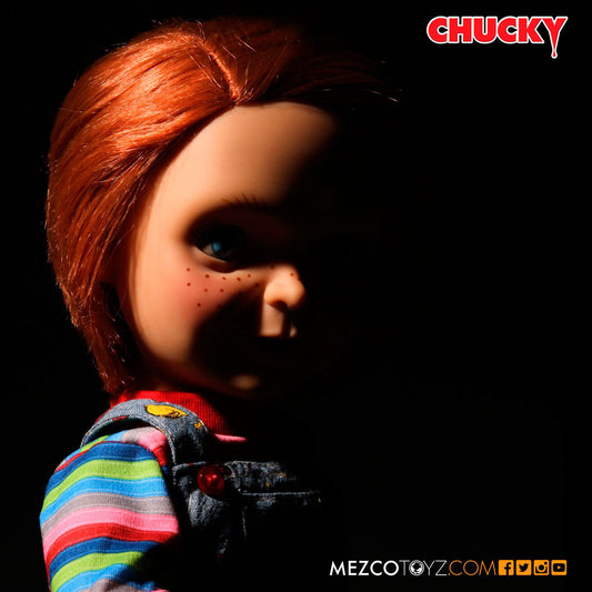 Imagen de Figura Articulada Parlante Muñeco Diabolico Chucky 38Cm parte de nuestra colección en Espadas y más, sitio oficial.